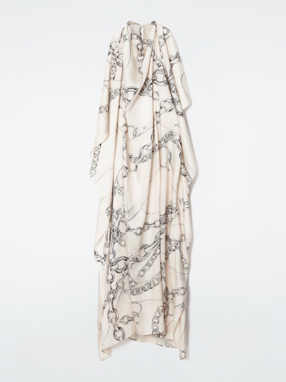 COS ASYMMETRIC CHAIN-PRINT MIDI DRESS, NWT, size 4 - Picture 2 of 9